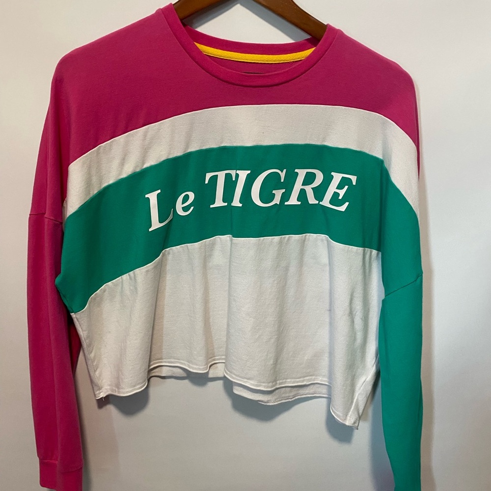 Le Tigre Pink and Yellow Sweatshirt